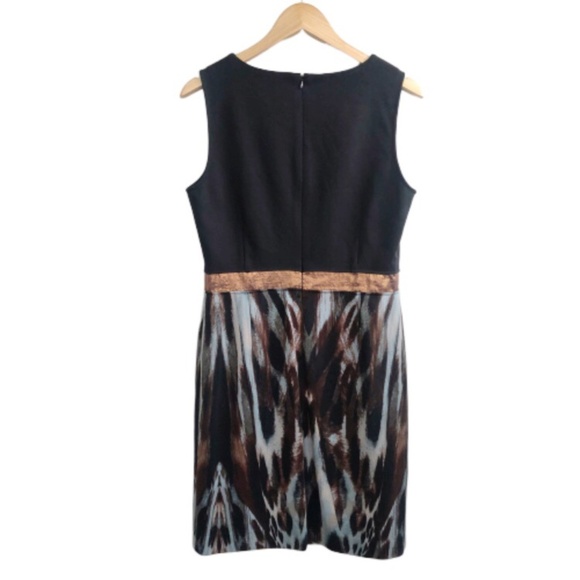 CALVIN KLEIN | Black Printed Sheath Dress - Picture 2 of 4